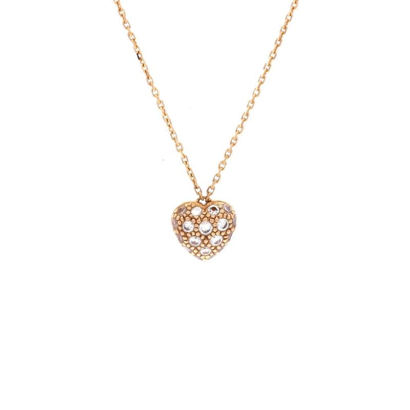 Cartier Heart Pendant Necklace 18K Rose Gold and Diamonds: Condition: Pre-owned - Good,Brand: Cartier,Main Stone: Diamond,Metal: 18K Rose Gold,Metal Purity: 18K,Style: Pendant,Type: Necklace,Color: Rose Gold,Material: 18K Rose Gold, Diamond 