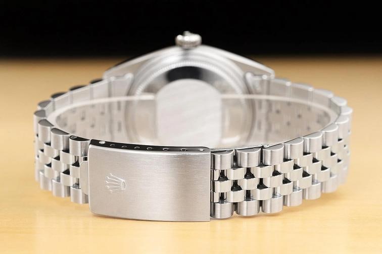 ROLEX MENS DATEJUST 16014 18K GOLD STEEL SILVER DIAL WATCH w/ ROLEX BRACELET - 6