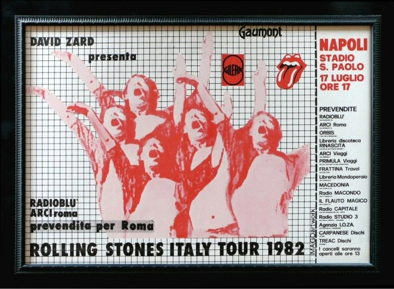ROLLING STONES ITALIAN ROCK CONCERT TOUR POSTER 1982 MUSIC (1 of 1)