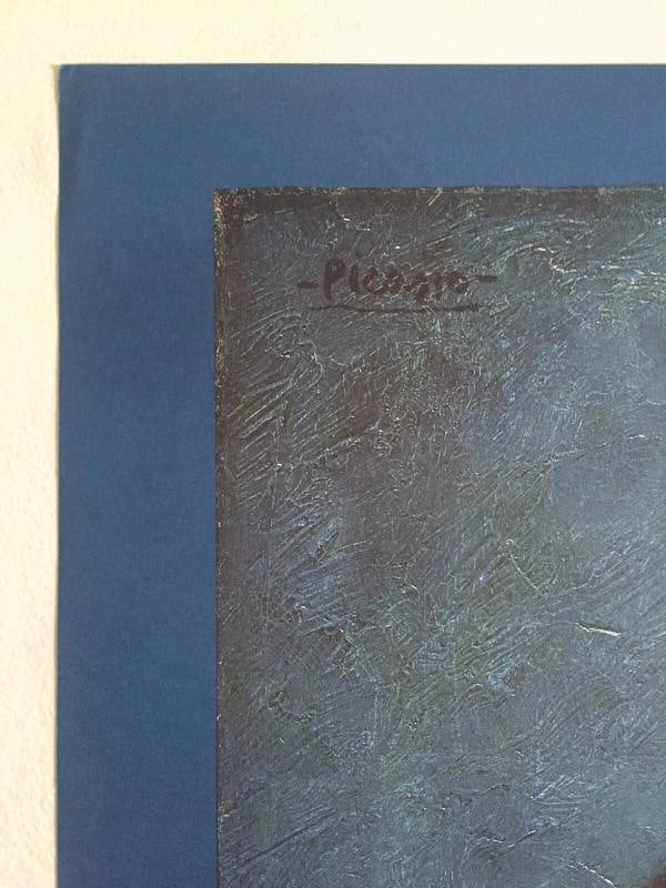 PICASSO RARE 1985 LITHO PRINT EXHBT POSTER "COURTESAN WITH JEWELED COLLAR" 1901 - 8