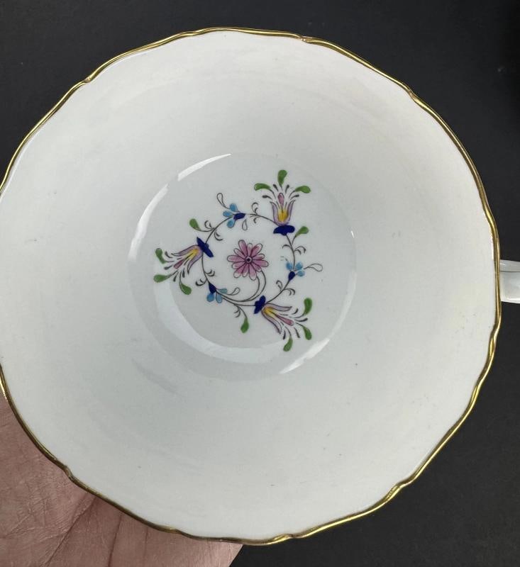 12 Coalport Fanfare Japan 2 Handle Bullion Soups with Under Plates - 5