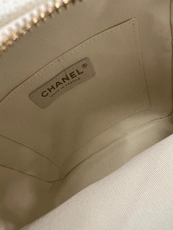 Chanel White Quilted Caviar Small CC Day Backpack Handbag - 2