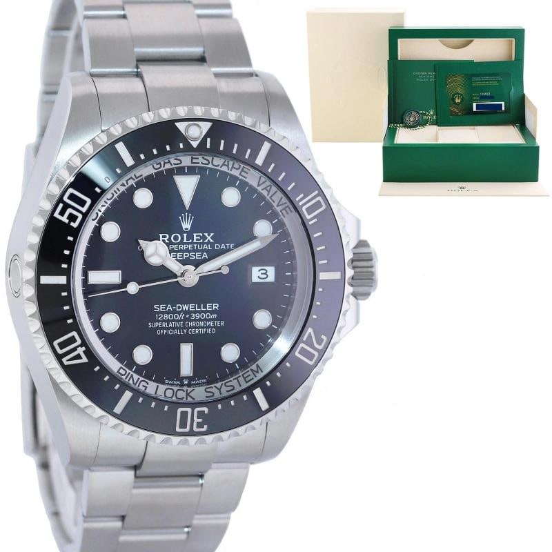 2023 NEW PAPERS 136660 Rolex Sea-Dweller Deepsea Black Ceramic 44mm Watch Box (1 of 8)
