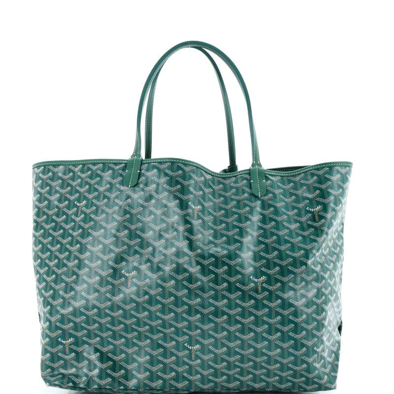 Goyard Saint Louis Tote Coated Canvas GM: Condition: Pre-owned - Excellent,Brand: Goyard,Exterior Material: Canvas Coated,Style: Totes,Exterior Color: Green,Department: Women,Size: Gm,Accessories: Dust Bag, Pochette