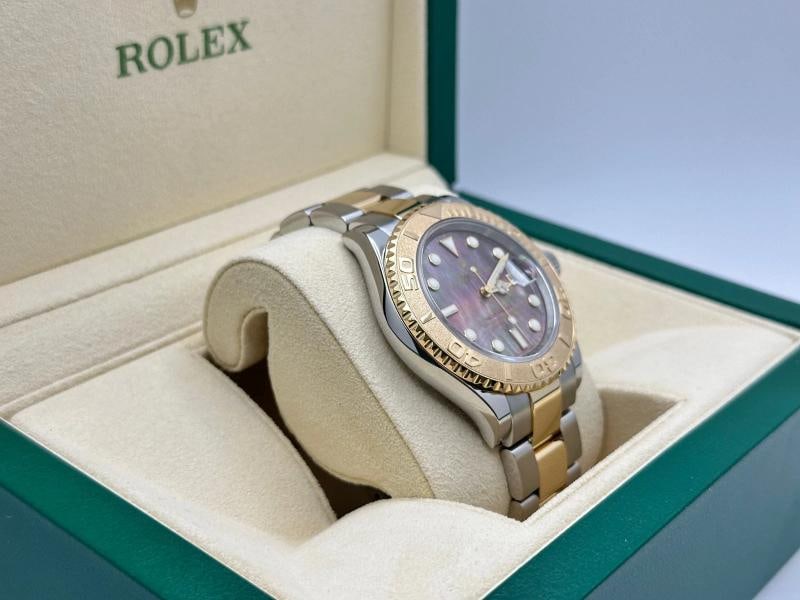 Rolex Yacht Master 16623 Black MOP Dial 18K Yellow Gold Steel Box Papers 2016 - 2