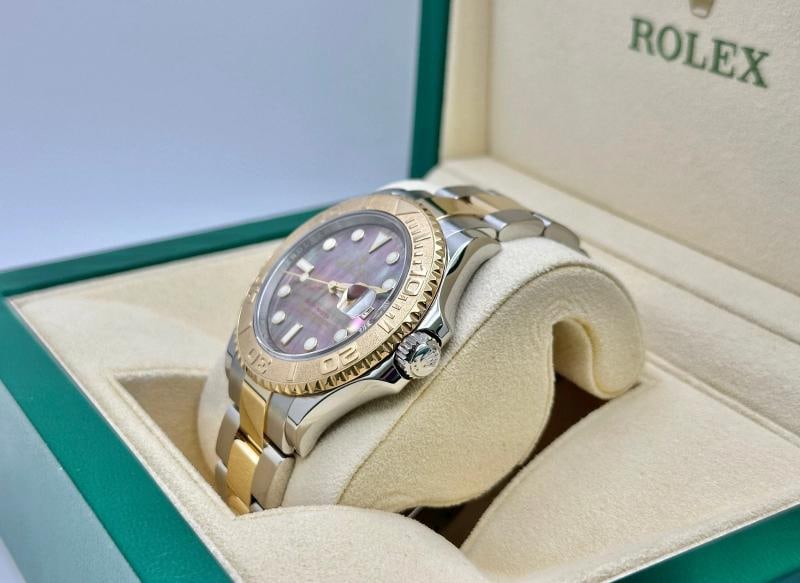 Rolex Yacht Master 16623 Black MOP Dial 18K Yellow Gold Steel Box Papers 2016 - 3