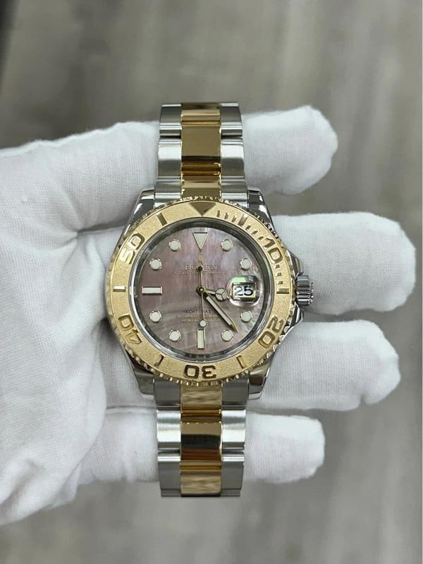 Rolex Yacht Master 16623 Black MOP Dial 18K Yellow Gold Steel Box Papers 2016 - 4