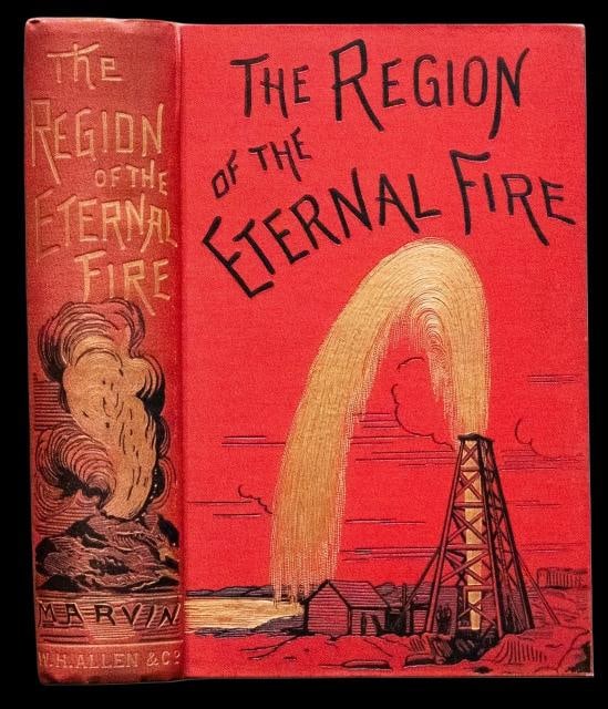 1891 The Region of the Eternal Fire Petroleum Regions Liquid Gold Oil Illustrate - 15