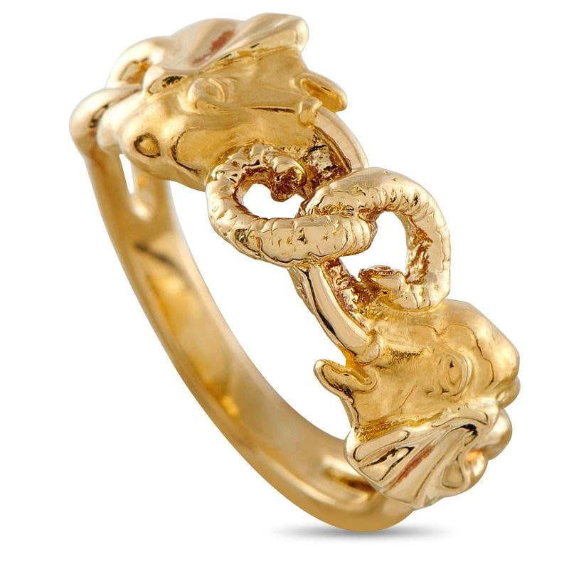 Carrera y Carrera 18K Yellow Gold Elephant Ring CA20-122225: Condition: Pre-owned - Good: This item has been gently used but is in good condition. It might have a few signs of wear, like light scratches or tarnishing. All imperfections should be shown and
