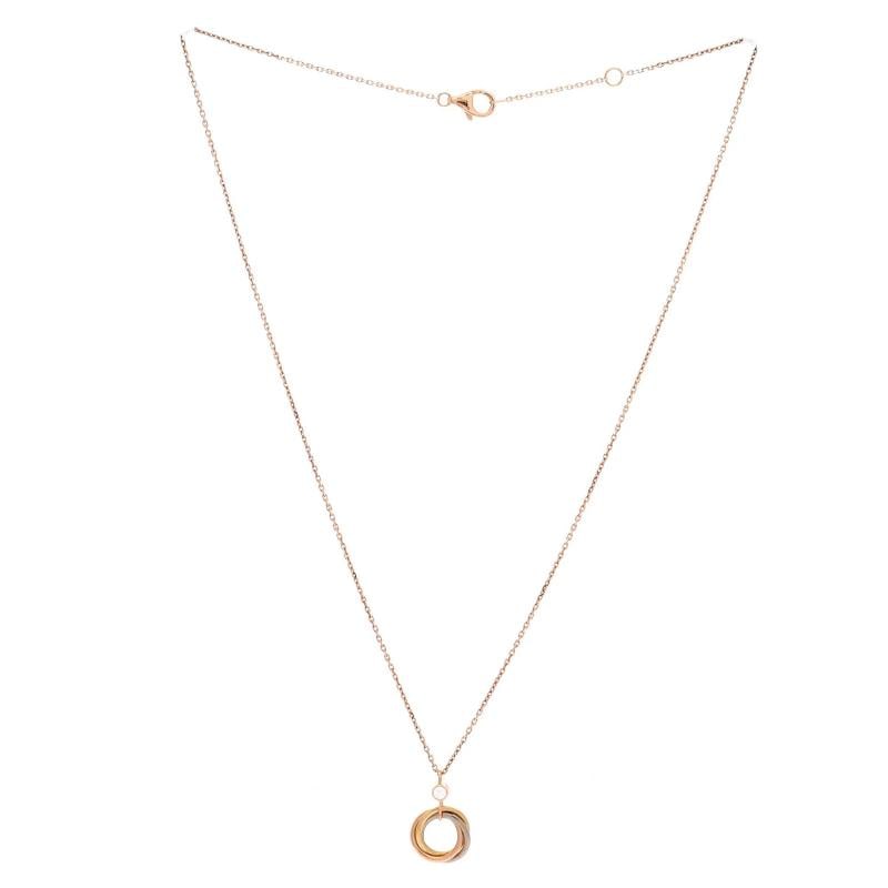 Cartier Trinity Pendant Necklace 18K Tricolor Gold with Diamond - 2
