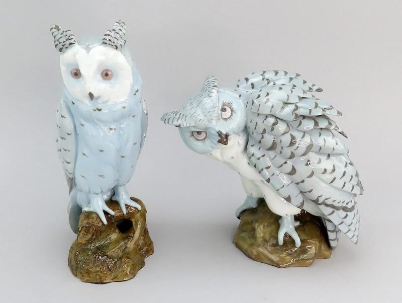 Impressive c1900 Pair Limoges French Porcelain Owl Figurines Large Size: Condition: Used: An item that has been used previously. The item may have some signs of cosmetic wear, but is fully operational and functions as intended. This item may be a floor model or store