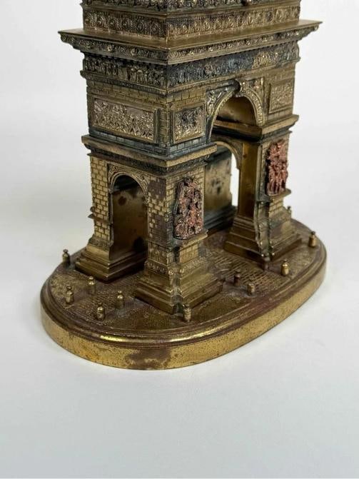 Antique 19thC French Bronze Arc de Triomphe Paris Grand Tour Monument Statue Box - 7