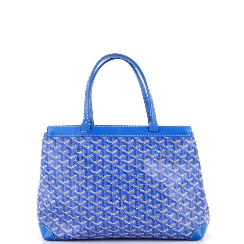 Goyard Bellechasse Bag Coated Canvas PM: Condition: Pre-owned - Good,Brand: Goyard,Exterior Material: Canvas Coated,Style: Totes,Exterior Color: Blue,Department: Women,Size: Pm 
