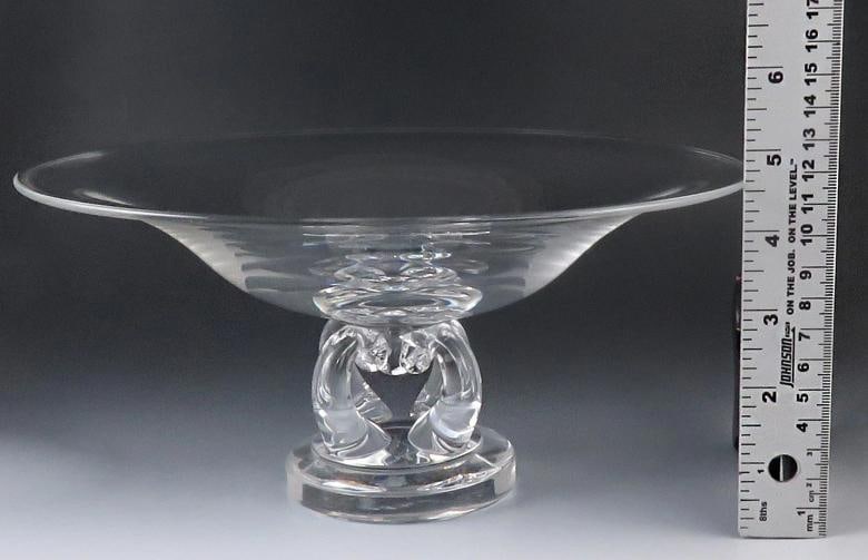 Stunning Graceful Hand Blown Art Glass Steuben 7884 Pedestal Bowl Dish - 6