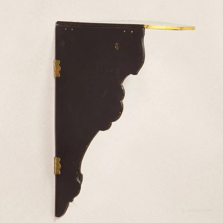 Antique Victorian Papier-MÃƒÂ¢chÃƒÂ© Wall Shelve with Edelwe - 6