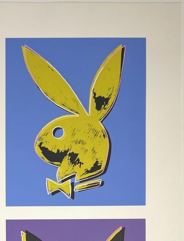 Original Vintage ANDY WARHOL PLAYBOY BUNNY 4 Bunnies Pop Art Serigraph 1990 Ed. - 3
