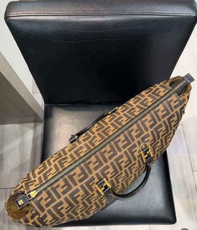 Fendi Vintage Large Tote Zucca Canvas Travel Size - 7