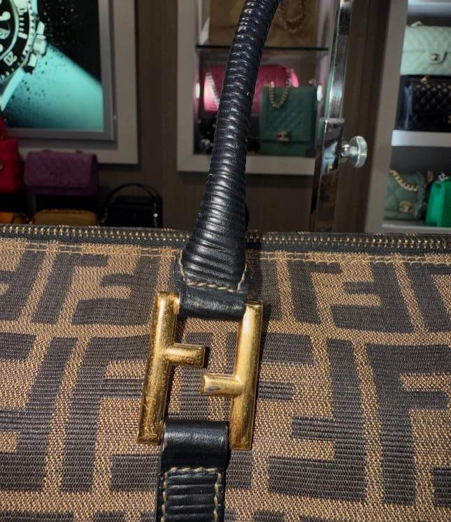Fendi Vintage Large Tote Zucca Canvas Travel Size - 9