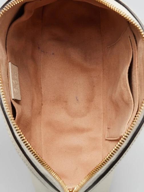 Gucci White Leather Vintage Web Small Ophidia Crossbody Bag - 10