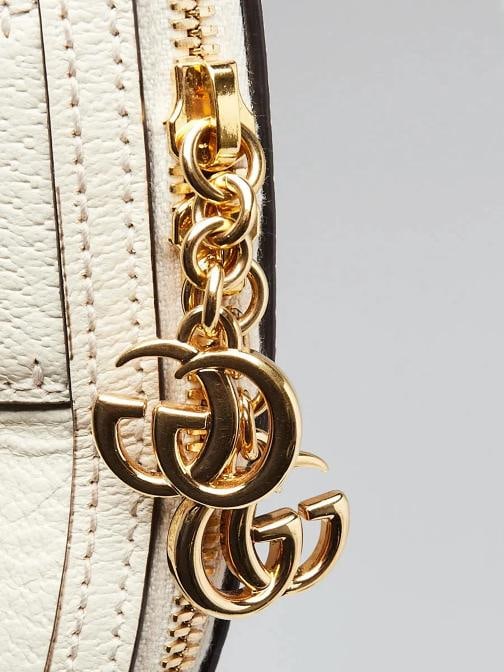 Gucci White Leather Vintage Web Small Ophidia Crossbody Bag - 6