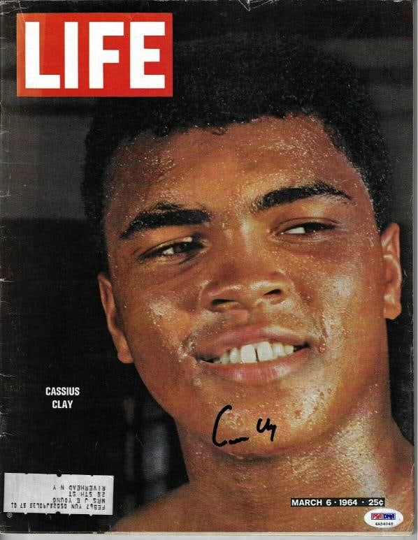 Muhammad Ali Signed Cassius Clay Life Magazine Mar 1964 PSA ITP 4A54048 Grade 10 (1 of 8)