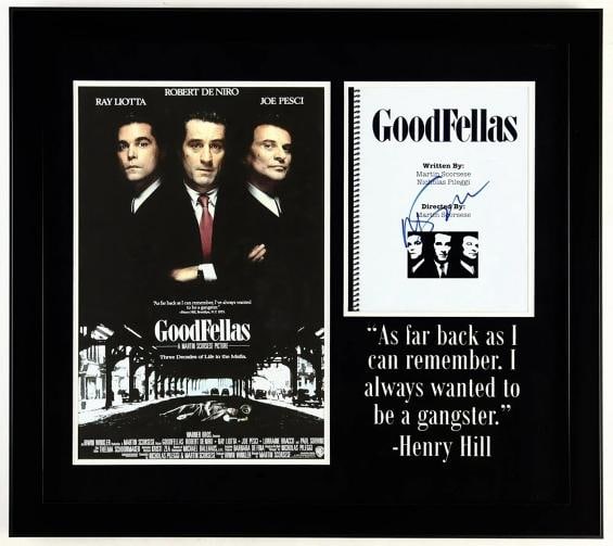 Martin Scorsese Signed Goodfellas Script JSA COA Custom Framed Display (1 of 2)