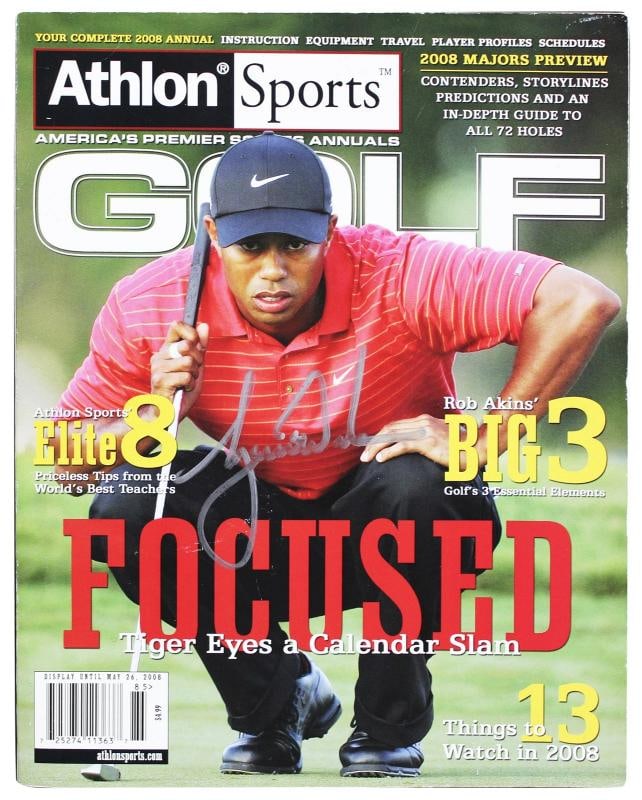 Tiger Woods Authentic Signed 2008 Athlon Sports Golf Magazine BAS: Product: Not Available,Player: Tiger Woods,Sport: Golf-PGA,Original/Reprint: Original,Autograph Authentication: Beckett,PRODUCT_COA: Beckett,PRODUCT_SIGNED_BY_NAME: Tiger Woods