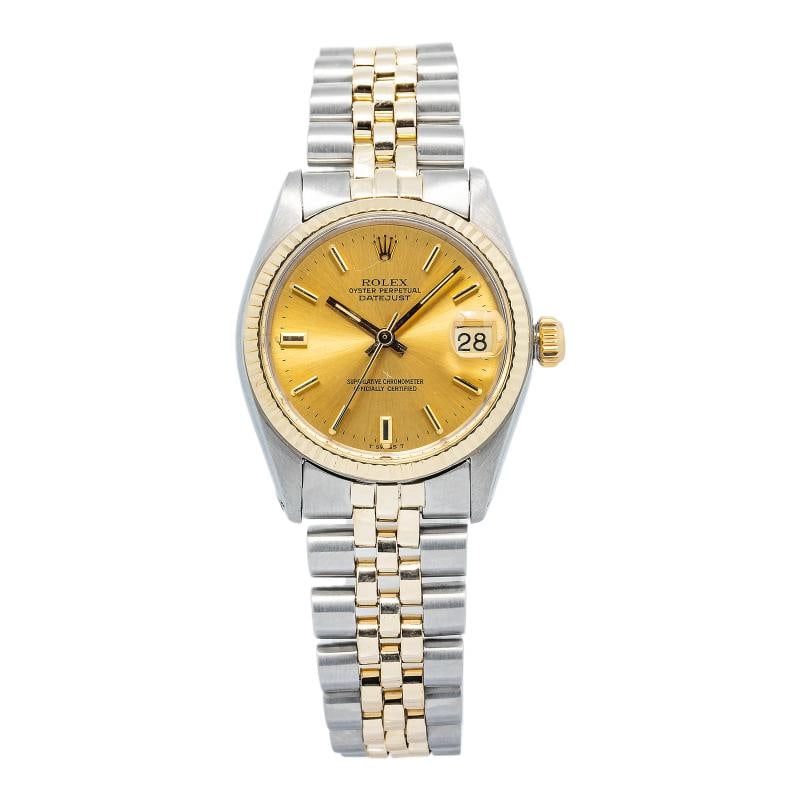 Rolex Datejust 6827 Automatic Two Tone Jubilee Champagne Dial Women's Watch 31mm - 2
