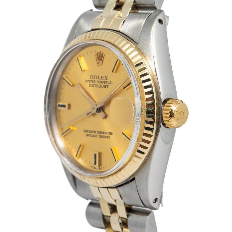 Rolex Datejust 6827 Automatic Two Tone Jubilee Champagne Dial Women's Watch 31mm - 3