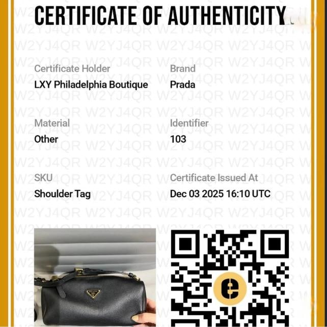 Prada Enameled Metal Triangle Leather Pouch Shoulder Bag - 10