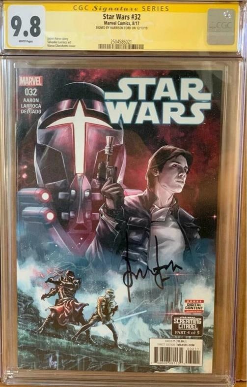 Han Solo #32 CGC Signature Series 9.8 Signed by Harrison Ford Star Wars Comic: Industry: Movies,Original/Reproduction: Original,Country of Origin: United States