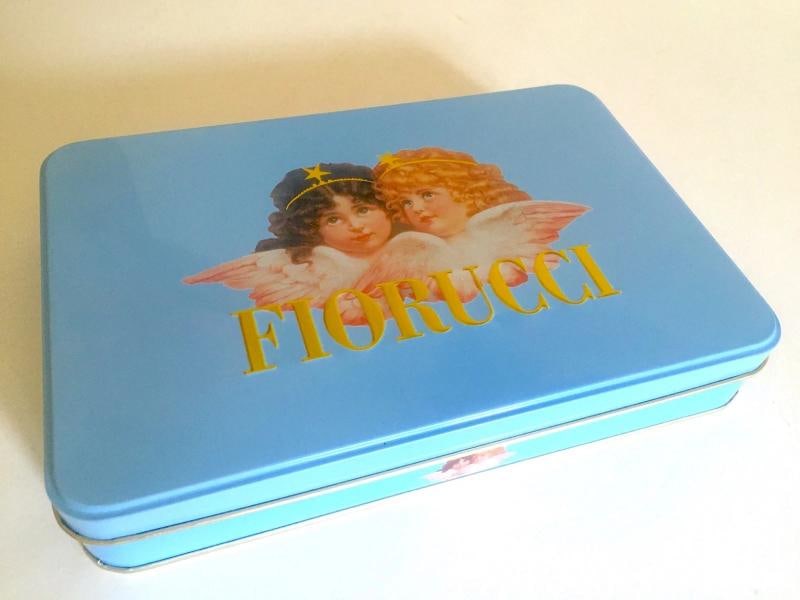 VTG 1980'S RARE FIORUCCI NEW WAVE ITALIAN FASHION ICONIC CHERUBS ANGELS TIN BOX - 2