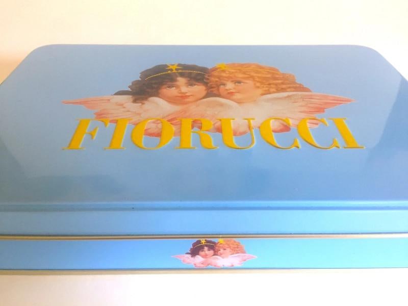 VTG 1980'S RARE FIORUCCI NEW WAVE ITALIAN FASHION ICONIC CHERUBS ANGELS TIN BOX - 5