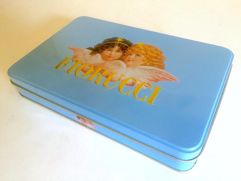 VTG 1980'S RARE FIORUCCI NEW WAVE ITALIAN FASHION ICONIC CHERUBS ANGELS TIN BOX - 6