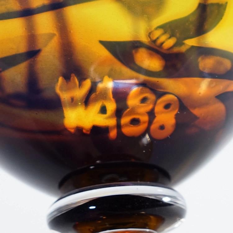 Art Glass Graal Goblet by Wilke Adolfsson 1988 - 11