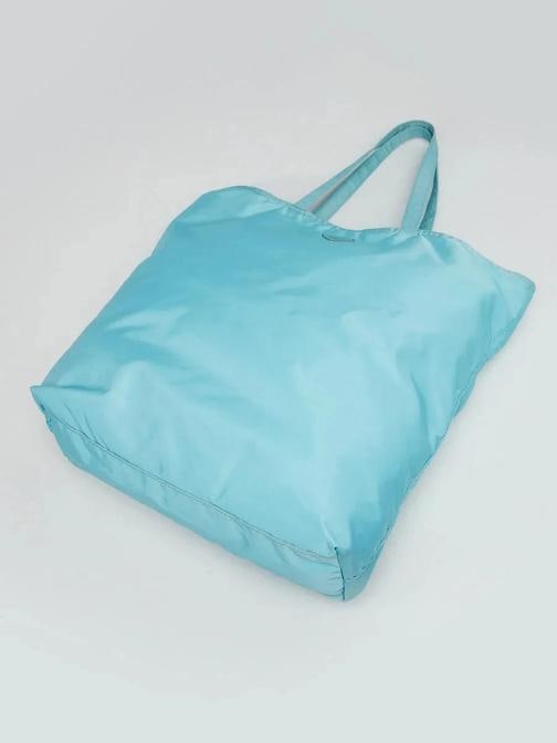 Prada Light Blue Nylon Robot Medium Tote Bag BR2897 - 3