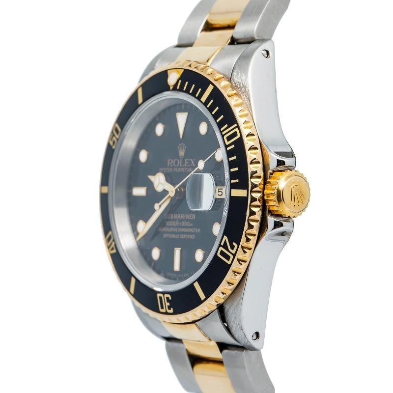 Rolex Submariner 16613 18k YG Two Tone Black Dial Automatic Men's Watch 40mm - 3