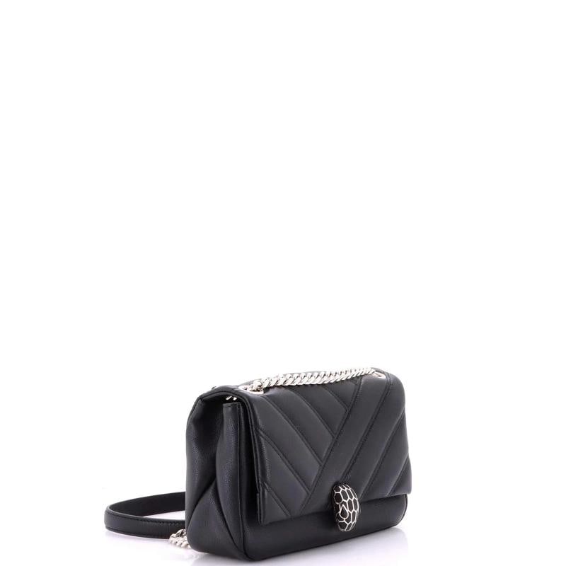 Bvlgari Serpenti Cabochon Shoulder Bag Diagonal Quilted Leather Small - 2
