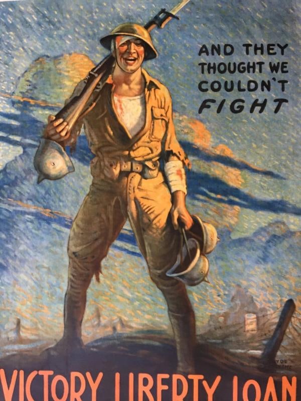 WWI Orig. Poster- And They Thought We Couldn't Fight -Victory Liberty Loan LINED - 2