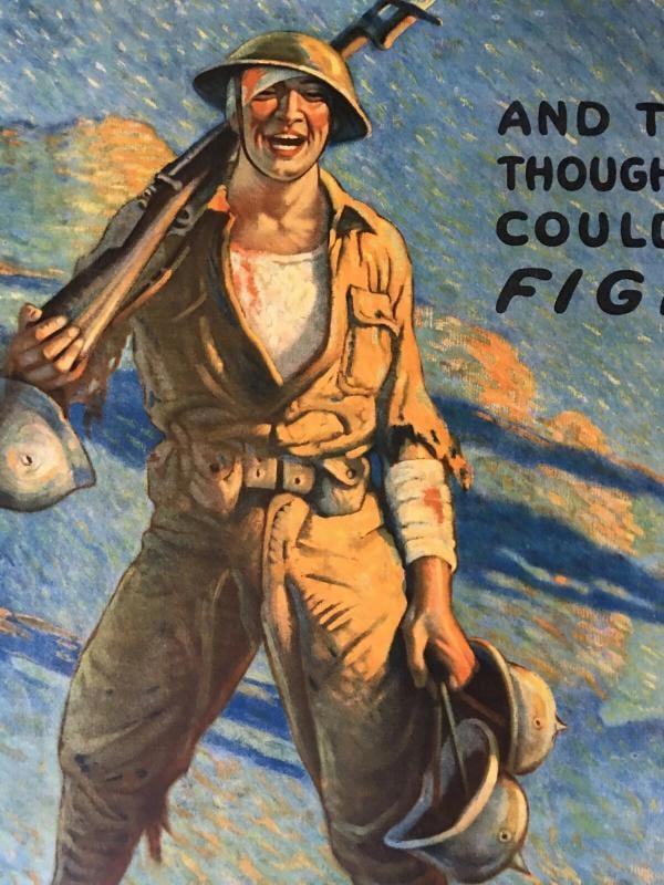 WWI Orig. Poster- And They Thought We Couldn't Fight -Victory Liberty Loan LINED - 6