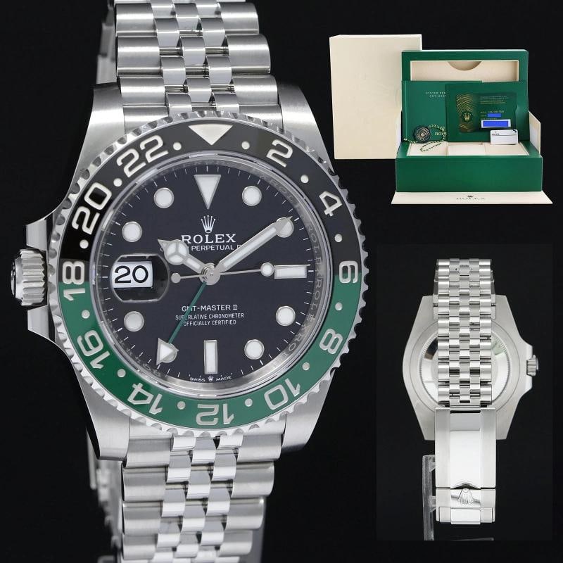 2024 NEW PAPERS Rolex GMT-Master II SPRITE Green Black Jubilee Steel 126720: Brand Rolex Model GMT-Master II 'SPRITE' Reference Number 126720 VTNR Serial Number Random In Stock SKU: H8351 Metal Steel Case Size 40.00mm Wrist Size This Rolex will fit a wrist up to 8.00 inches. M