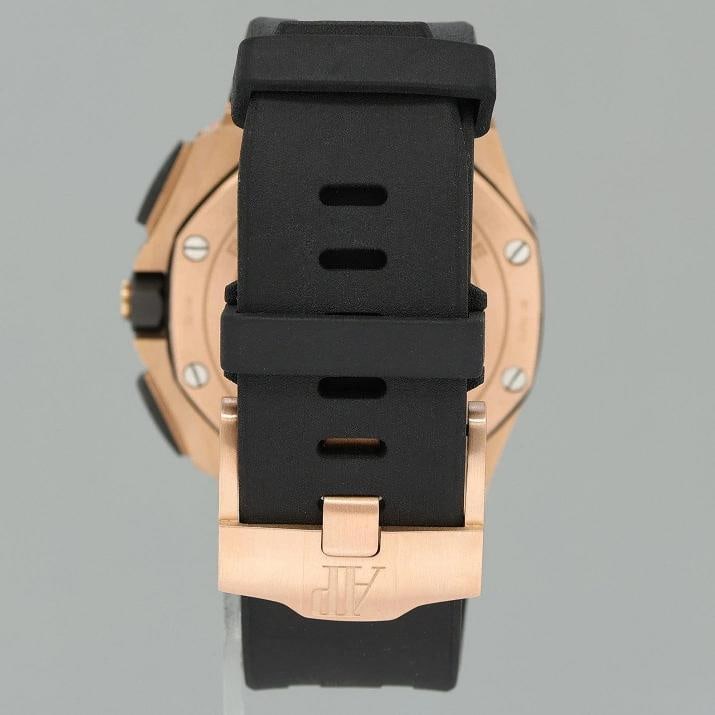 PAPERS Audemars Piguet Royal Oak Ceramic Rose Gold 26400or 44mm Chrono Watch - 5
