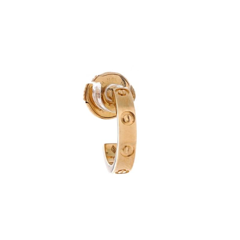Cartier Love Hoop Earrings 18K Yellow Gold Small - 3