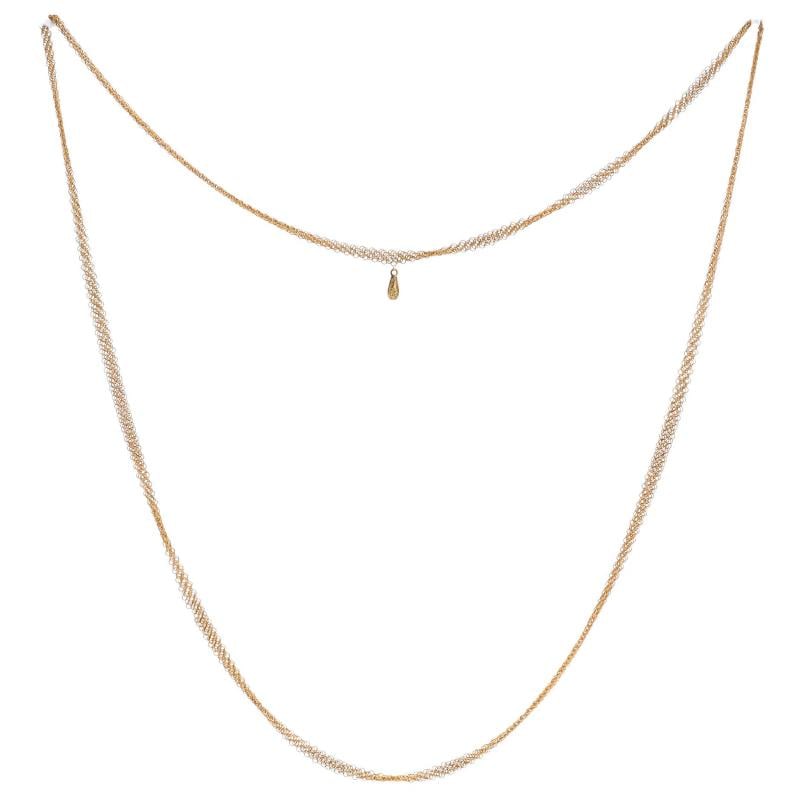 Tiffany & Co. Elsa Peretti Mesh Necklace 18K Yellow Gold 30" - 2