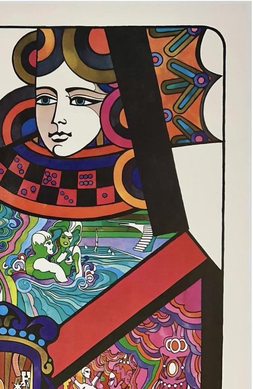 Original Vintage Poster LAS VEGAS - FLY TWA Airline Travel Tourism LINEN - 3