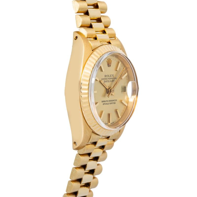 Rolex Datejust 6917 18k Yellow Gold President Champagne Dial Auto Watch 26mm - 4