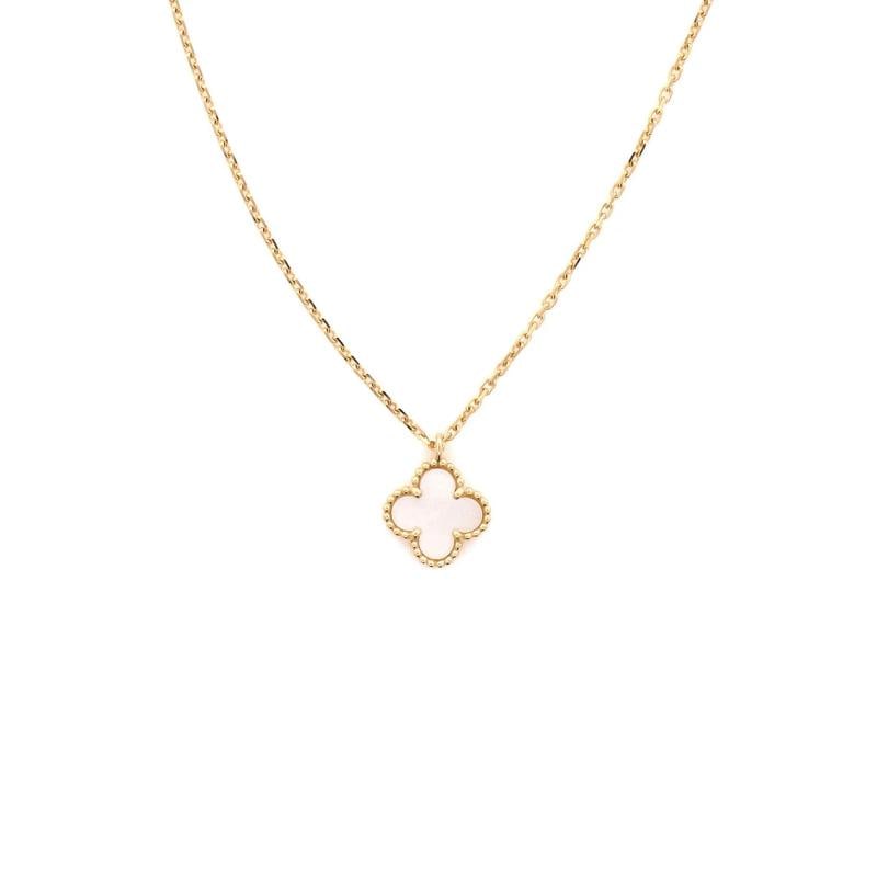 Van Cleef & Arpels Sweet Alhambra Pendant Necklace 18K Yellow Gold and Mother of: Condition: Pre-owned - Good,Brand: Van Cleef & Arpels,Main Stone: Unknown,Metal: 18K Yellow Gold,Metal Purity: 18K,Style: Pendant,Type: Necklace,Color: Yellow Gold,Material: 18K Yellow Gold, Mother Of