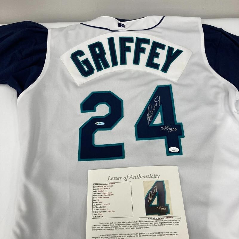 Ken Griffey Jr. Signed Authentic 1990's Seattle Mariners Russell Jersey JSA UDA (1 of 6)
