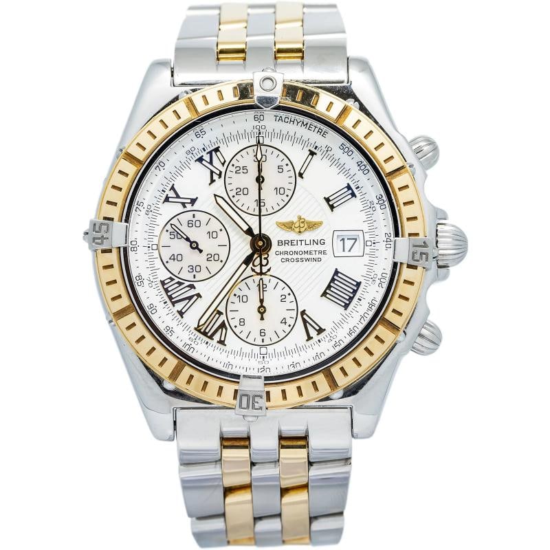 Breitling Crosswind Chronograph D13355 18k Two Tone Automatic Men's Watch 43mm Box/Papers (1 of 6)