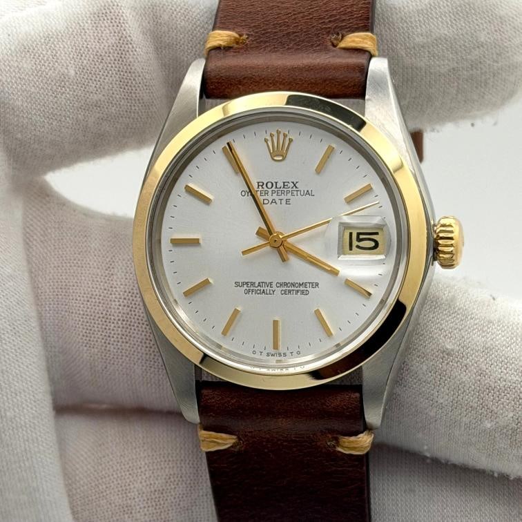 Rolex Date 1500 34mm Silver Dial Yellow Gold Stainless Steel - 3